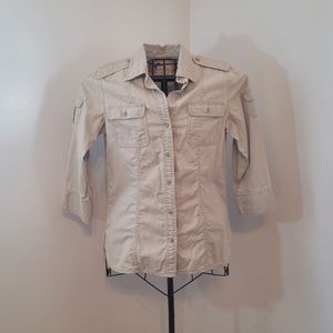 Banana Republic Heritage  Women's Linen Jacket 3/4 Sleeve Size M